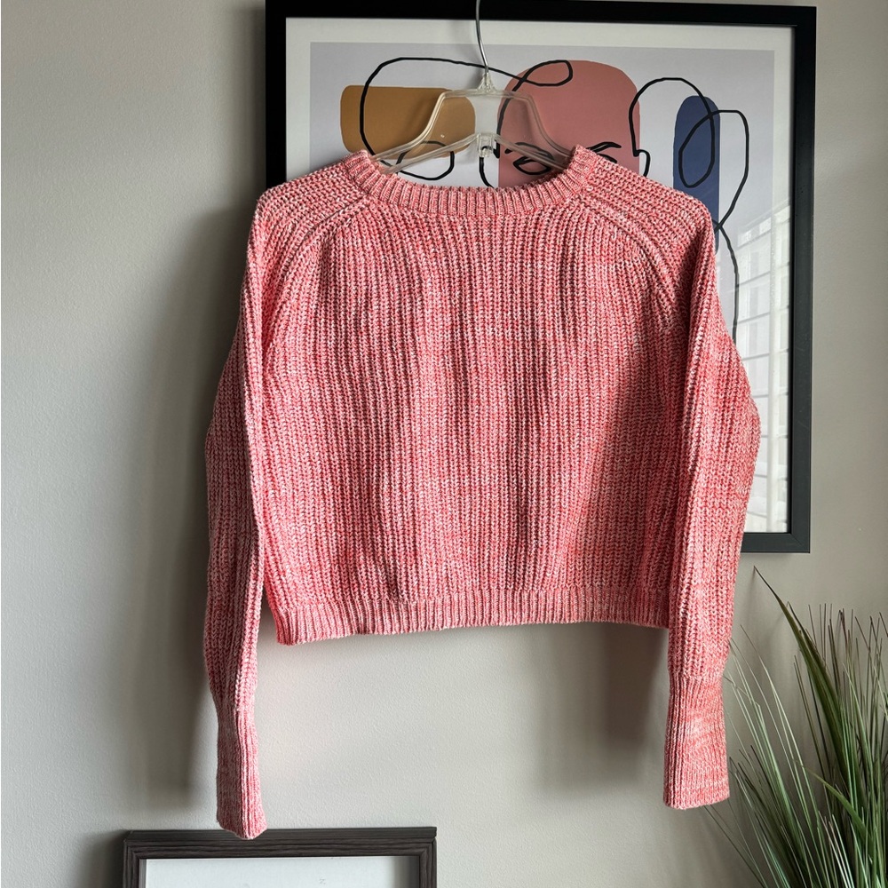 AMERICAN APPAREL SALMON/PINK CROPPED SWEATER